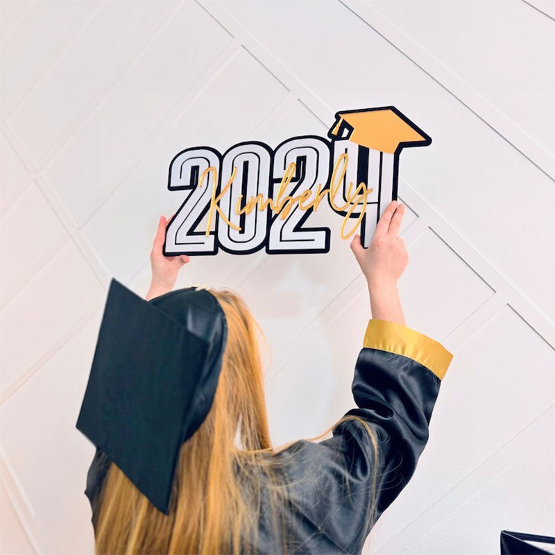 Graduation Name Sign, Graduation Party Backdrop Decoration