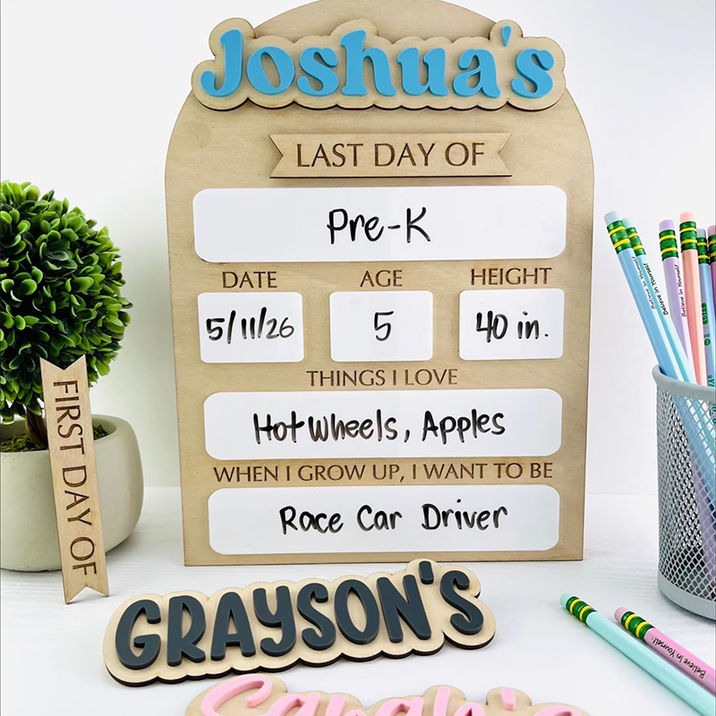 First Day of School Sign, Personalized Back to School Sign, Homeschool