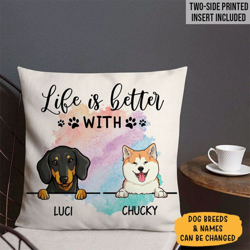 Personalized Pillows, Custom Gift for Dog Lovers