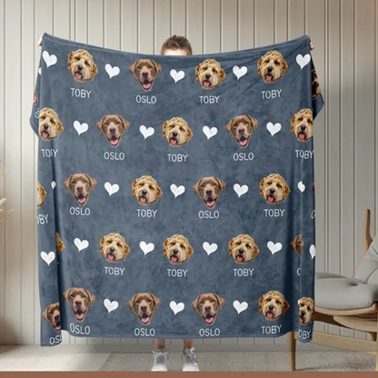 Custom Pet Blanket Using Pet Photo + Name Custom Dog Blanket Personalized Dog Blankets