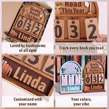 Personalized Book Tracker - Books Read This Year Counter