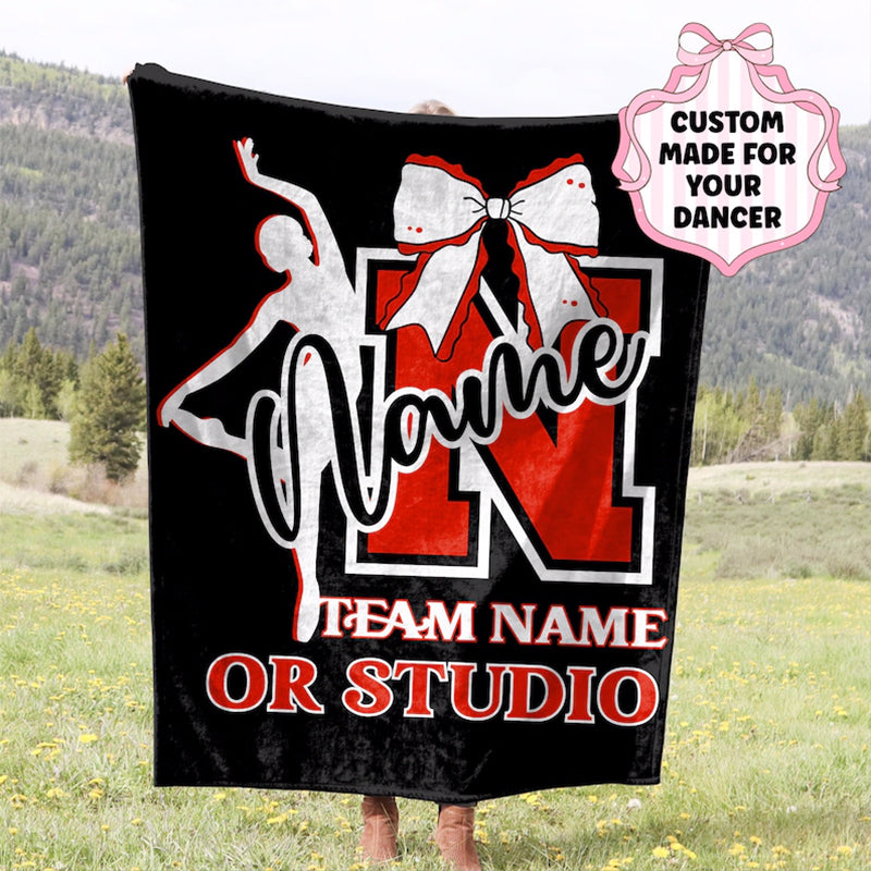 Dance Team Blanket, Personalized Dance Blanket Gift for Dancer