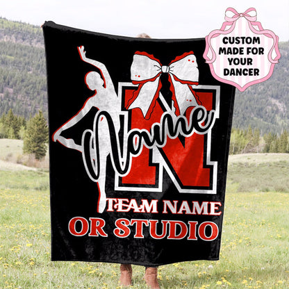 Dance Team Blanket, Personalized Dance Blanket Gift for Dancer