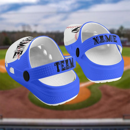 Custom Slides Personalized Baseball Clogs, Baseball Slides, Custom Slides, Gift for Baseball Player