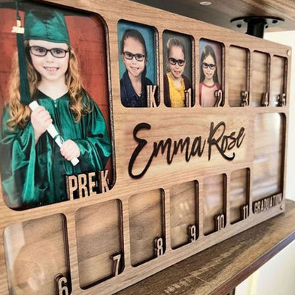 Customized Wood Photo Collage School Years Photo Frame Wallet Photos Graduation Gift