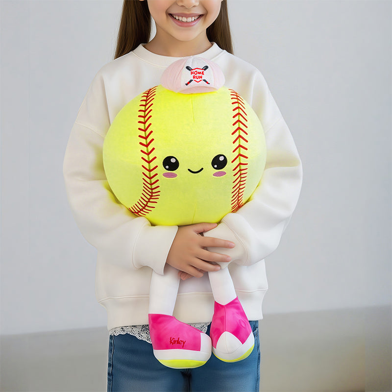 Velvet Plush Volleyball Softball Soccer Football Pillow with Legs