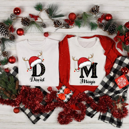 Family Christmas Name Shirt, Monogrammed Family Christmas Shirt