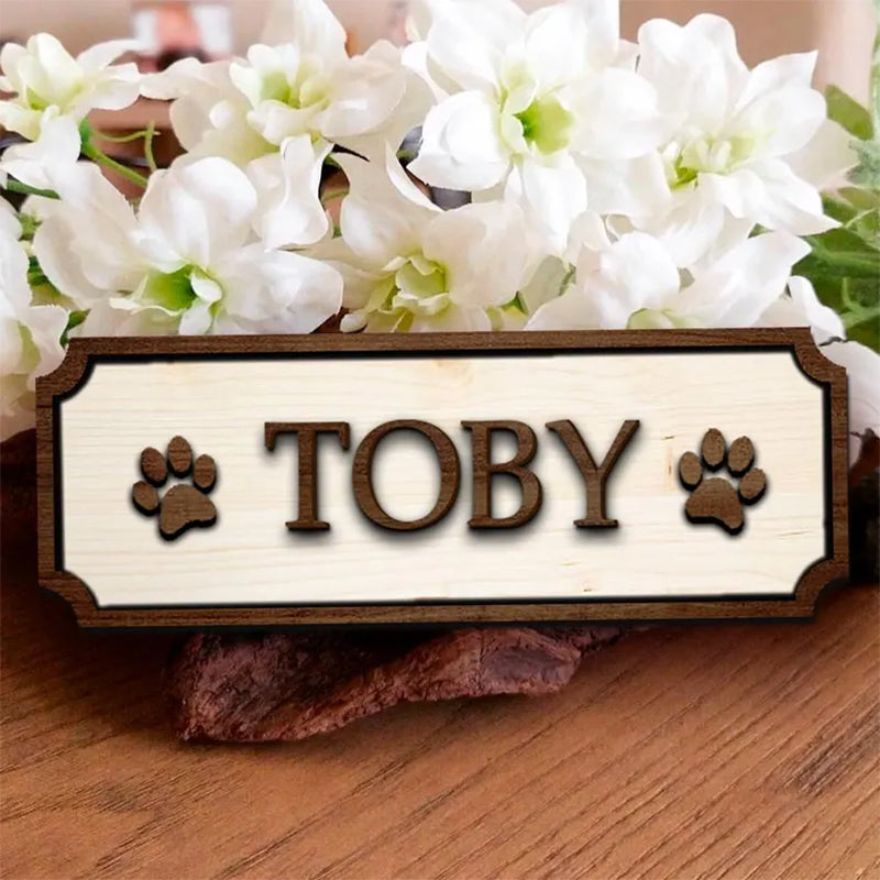 Pet Name Sign, Personalised Dog Cat Name Plaque For Pet House