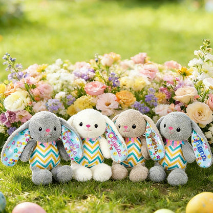 Embroidered 2026 Baby Bunny:Personalized Newborn Easter Gift