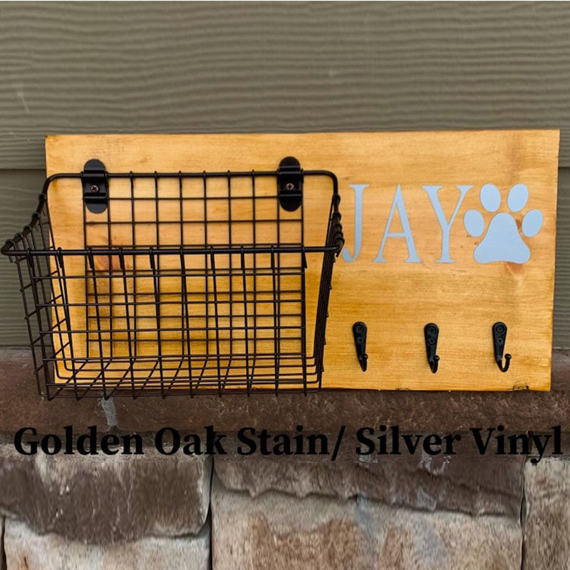 Pet Parents Personalized Wooden Dog Leash Holder Sign