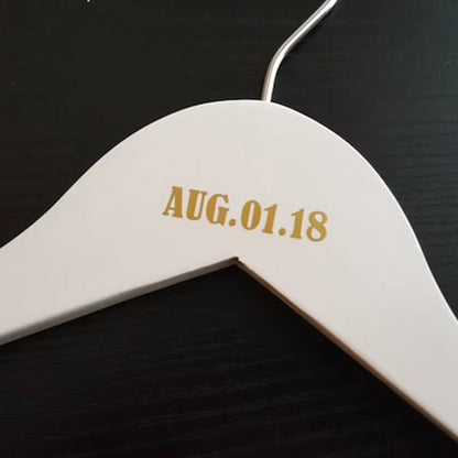 Wedding hanger with date name Bride hanger
