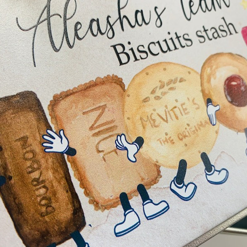 Personalised biscuit tin, biscuits, cookies, girlfriend, gift for her, him