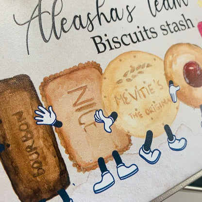 Personalised biscuit tin, biscuits, cookies, girlfriend, gift for her, him