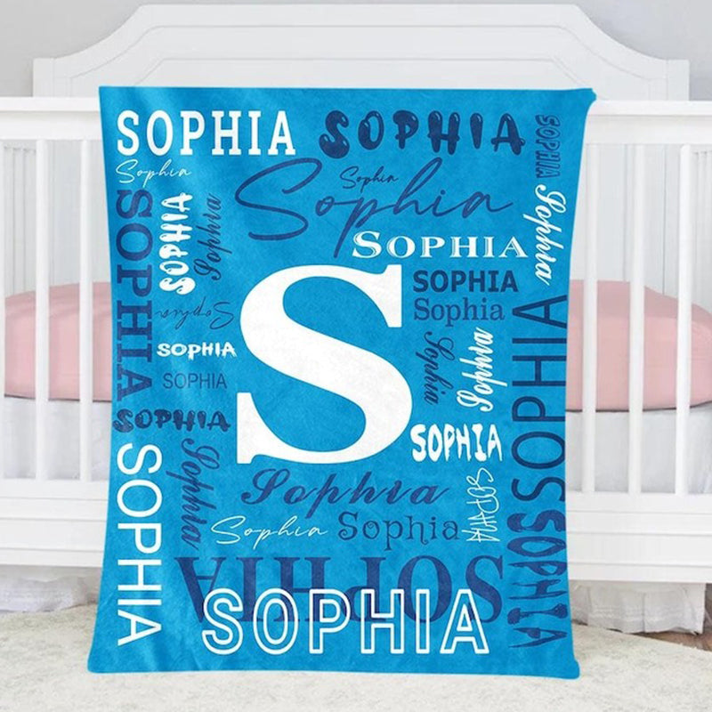 Personalized Name Blanket for Children, Customized Name Baby Blankets