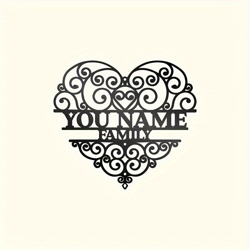 Custom Personality Font Love Texture Cutout Pattern, Custom Metal Art Sign