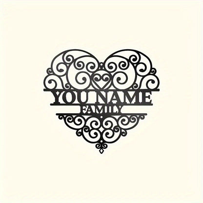 Custom Personality Font Love Texture Cutout Pattern, Custom Metal Art Sign