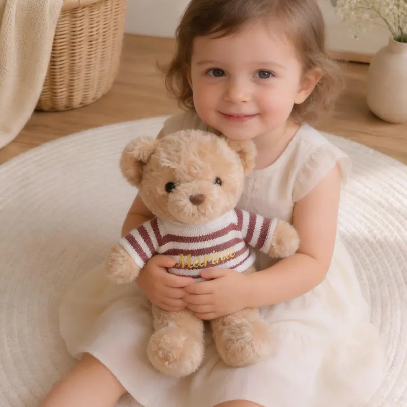 Embroidered Name Teddy Bear,Personalized Stuffed Animal