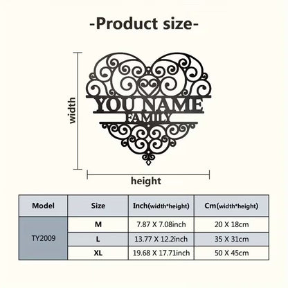 Custom Personality Font Love Texture Cutout Pattern, Custom Metal Art Sign