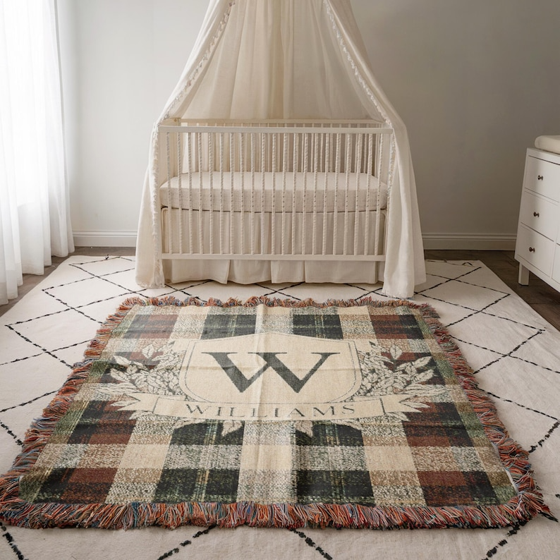 Custom Family Name Woven Blanket
