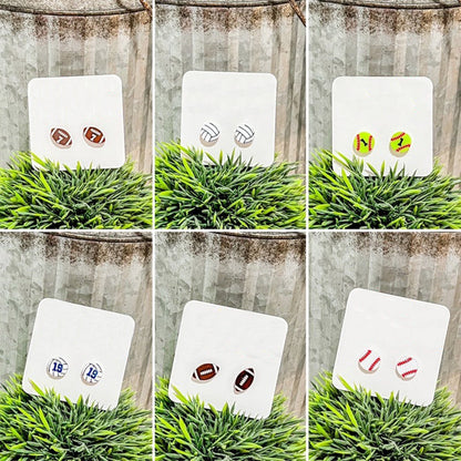 School Spirit Earrings, Sports Fan Earrings