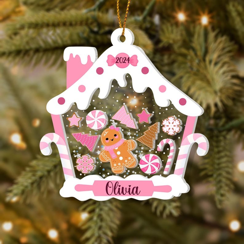 Personalized  Kids Ornament, Custom First Christmas Kids Ornament 2024