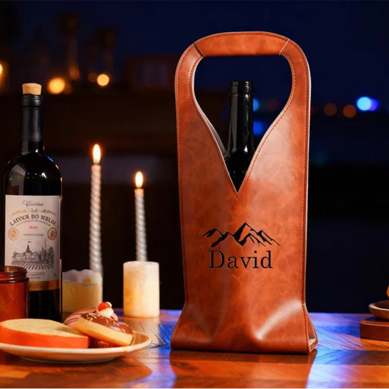 Personalized Engraved Wine Tote Bag
