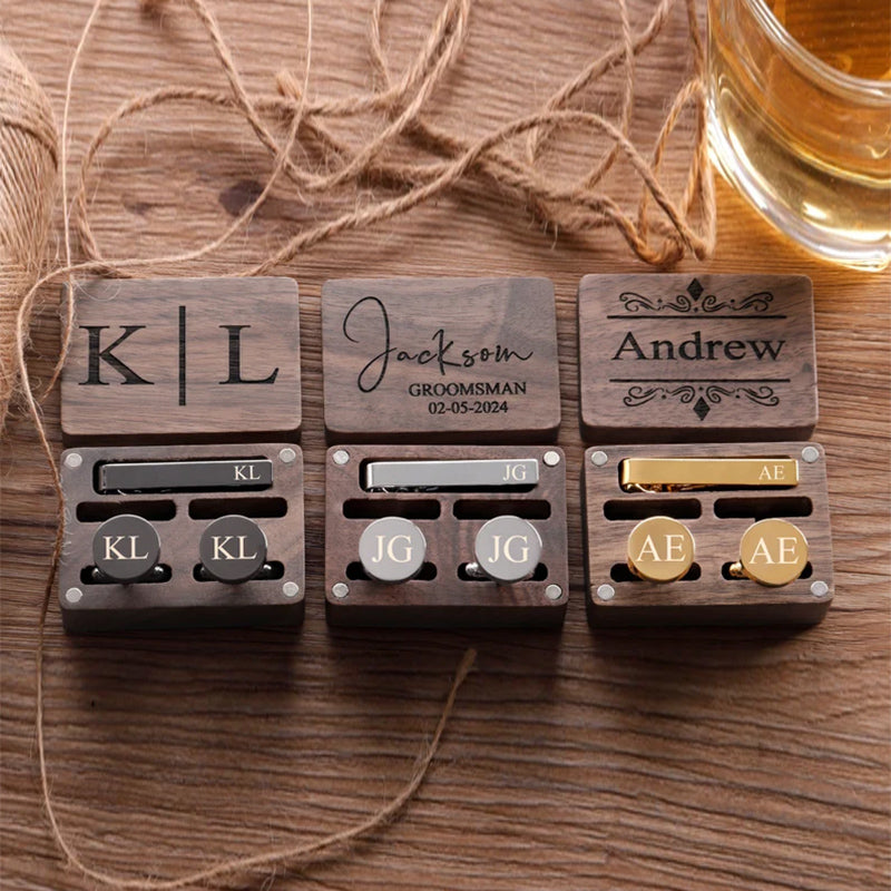 Groomsmen Cufflinks, Groomsmen Gifts, Personalized Cufflinks for Men