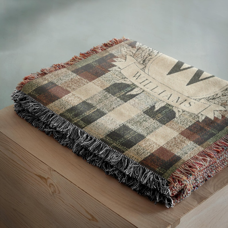 Custom Family Name Woven Blanket