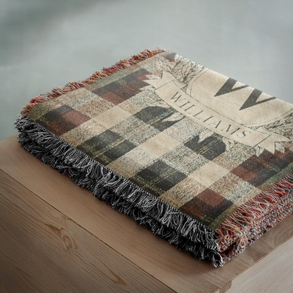 Custom Family Name Woven Blanket