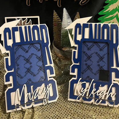 2026 Layered Wood Senior Photo Frame: Personalized Graduation Keepsake