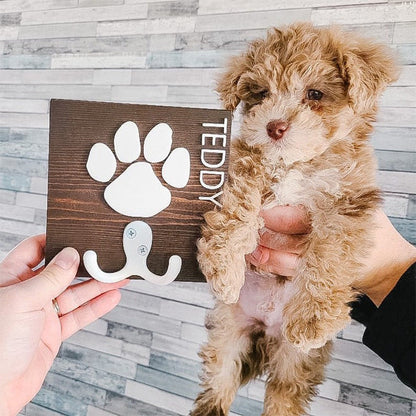 Personalized Pet Leash Wall Holder