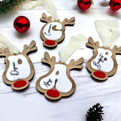 Boho Retro Reindeer Christmas Ornament Stocking Hanger