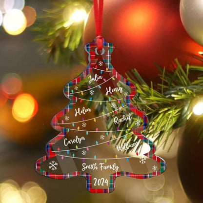 Personalized Family Tree Ornament, Family Christmas Ornaments