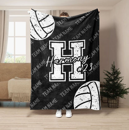 Personalized Volleyball Blanket, Volleyball Team