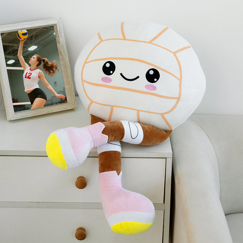 Velvet Plush Volleyball Softball Soccer Football Pillow with Legs