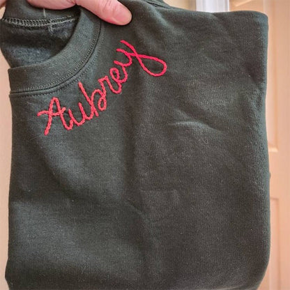 Custom Yarn Embroidered Sweatshirt