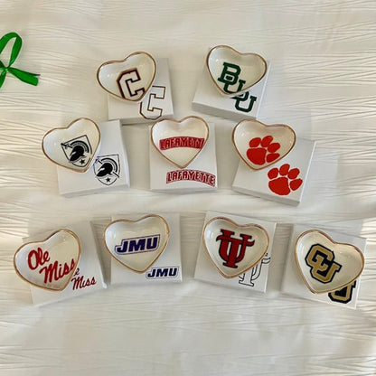 University custom trinket ring dish dorm decor graduation University jewelry