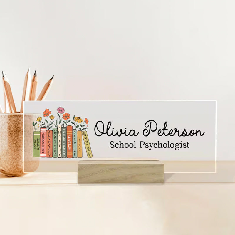 School Psychologist Desk Name Plate, School Psychologist Gifts