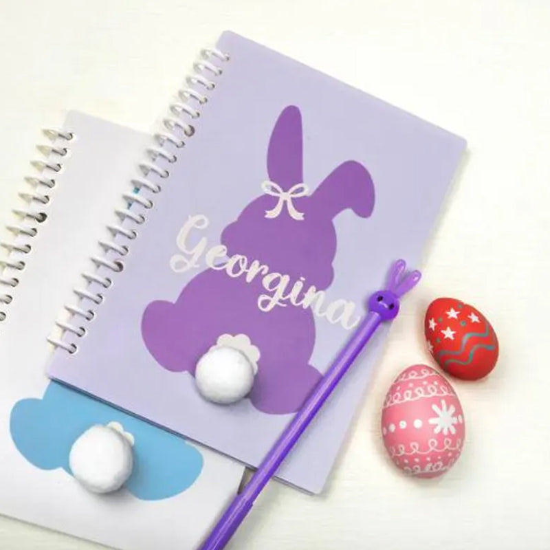 Personalized Easter Bunny Notebook & Pen Set: Kids Party Favor