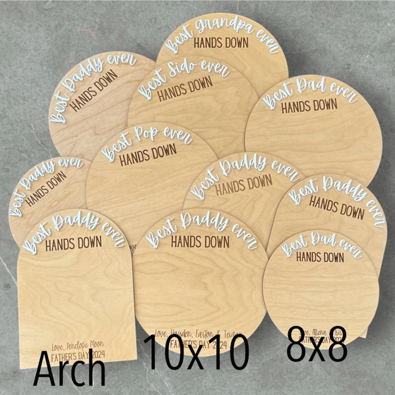 Best Dad Ever Hands Down, Gift for Grandpa, Kids handprint sign