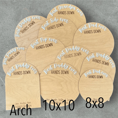 Best Dad Ever Hands Down, Gift for Grandpa, Kids handprint sign