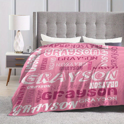 Birthday, Valentine's Day GiftCustom Name Flannel Blanket