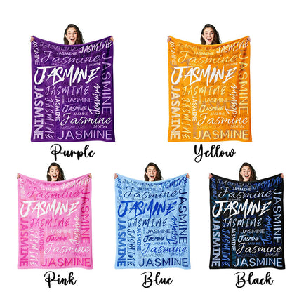 Personalized Custom Name Blanket - Soft Flannel Throw