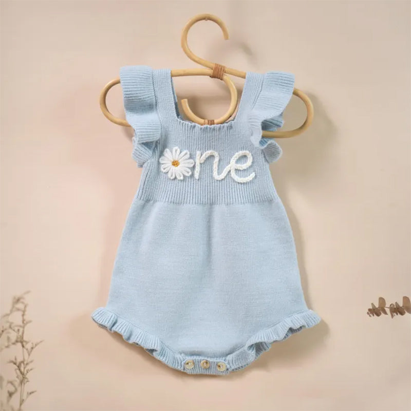 Baby Romper Embroidered| 1st Birthday Outfit Girl Baby Name