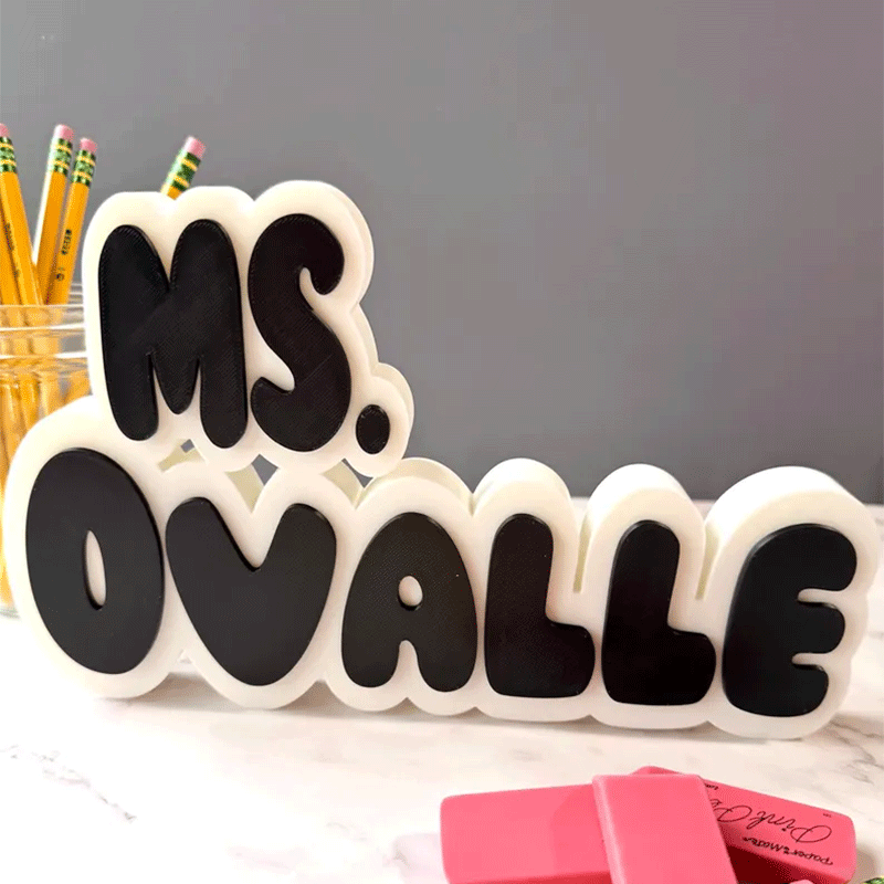Teacher Desk Nameplate – Custom Name Sign Personalized Classroom Decor