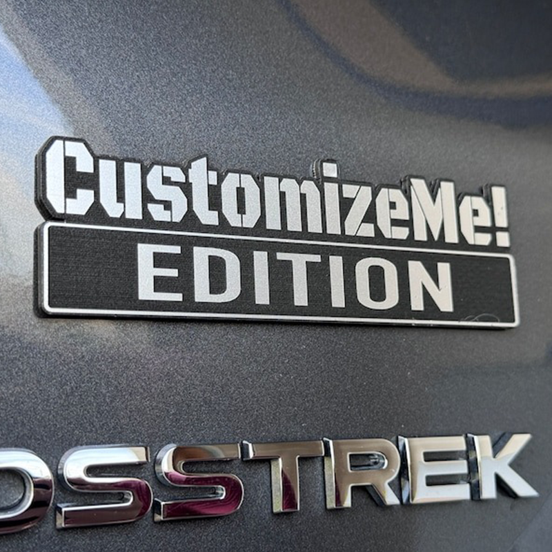 Custom EDITION Badge with Car