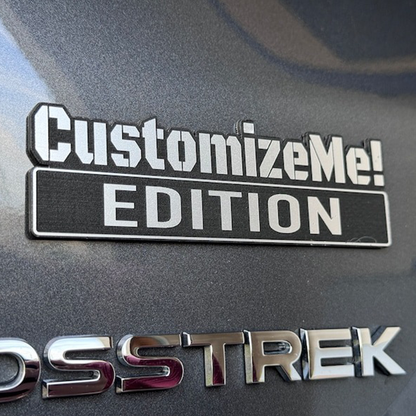 Custom EDITION Badge with Car