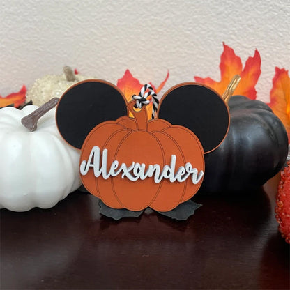Pumpkin Mouse Name Tags Halloween Basket Tags