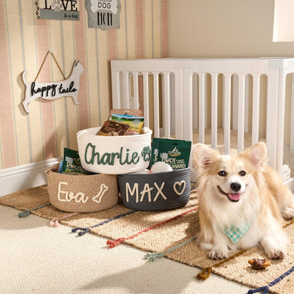 Personalized Basket | Pet Toy Box | Dog Toy Basket