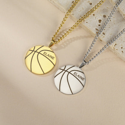 Basketball Necklace Personalized, Custom Basketball Necklace